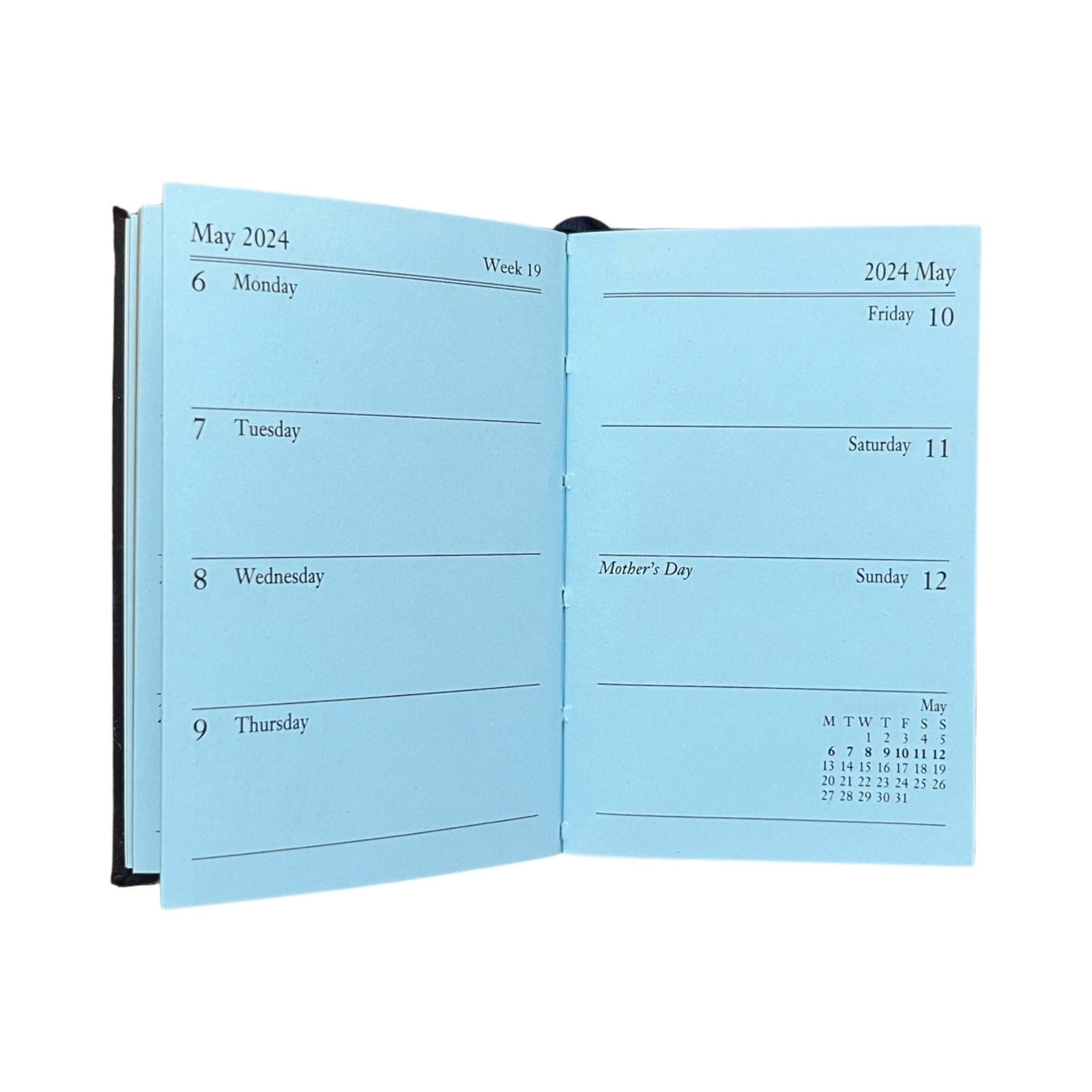Charing Cross 2024 3x2 Calendar Book Leather Pocket Planner Made