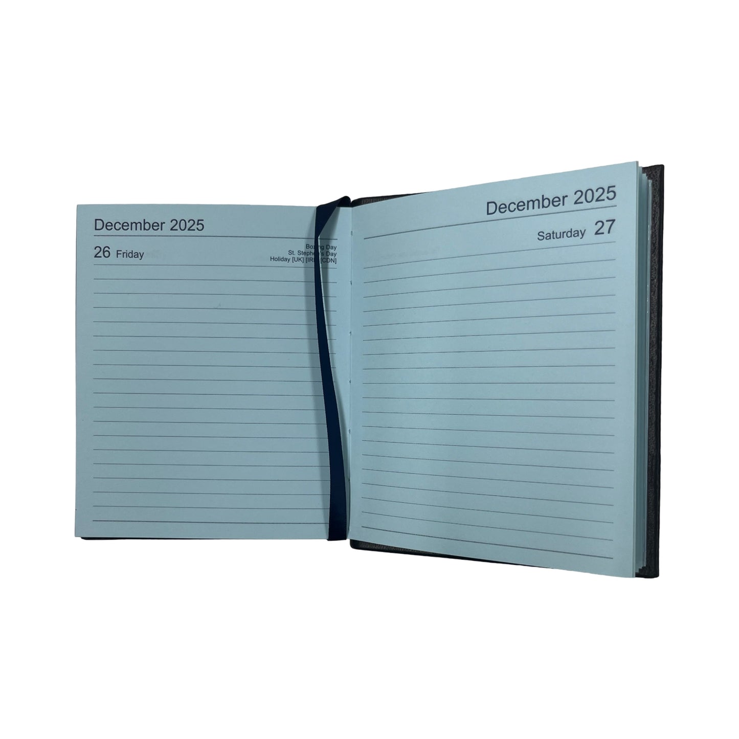 2025  D154L | Crossgrain Leather Pocket Calendar Book | One Day Per Page | 5" x 4" | Year 2025