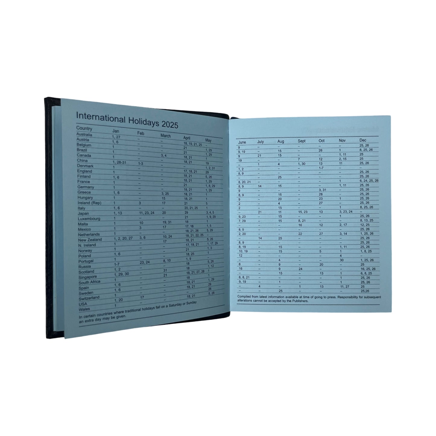 2025  D154L | Crossgrain Leather Pocket Calendar Book | One Day Per Page | 5" x 4" | Year 2025