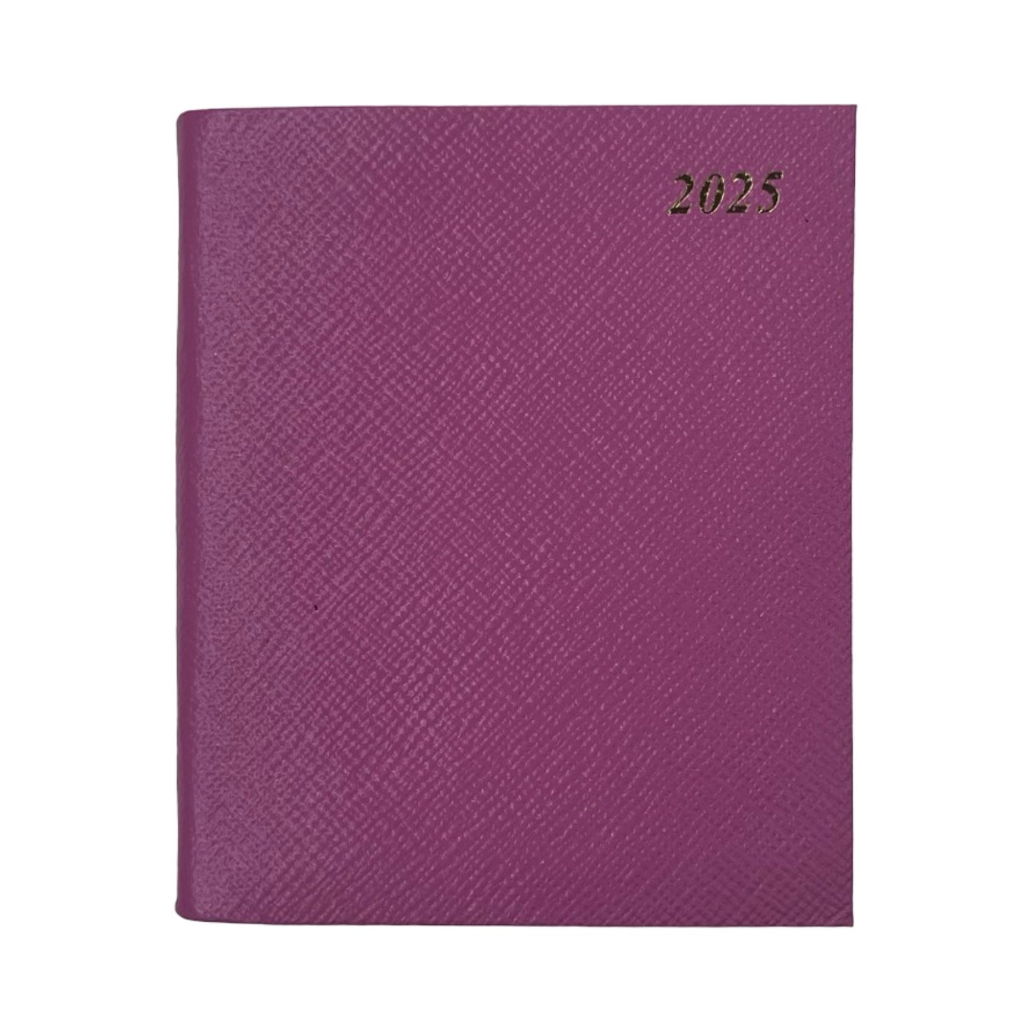 2025  D154L | Crossgrain Leather Pocket Calendar Book | One Day Per Page | 5" x 4" | Year 2025