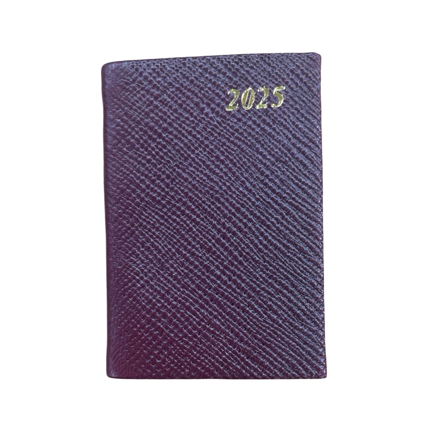 D732L | Crossgrain Leather Tiny Calendar Book | 3" x 2" | Year 2025