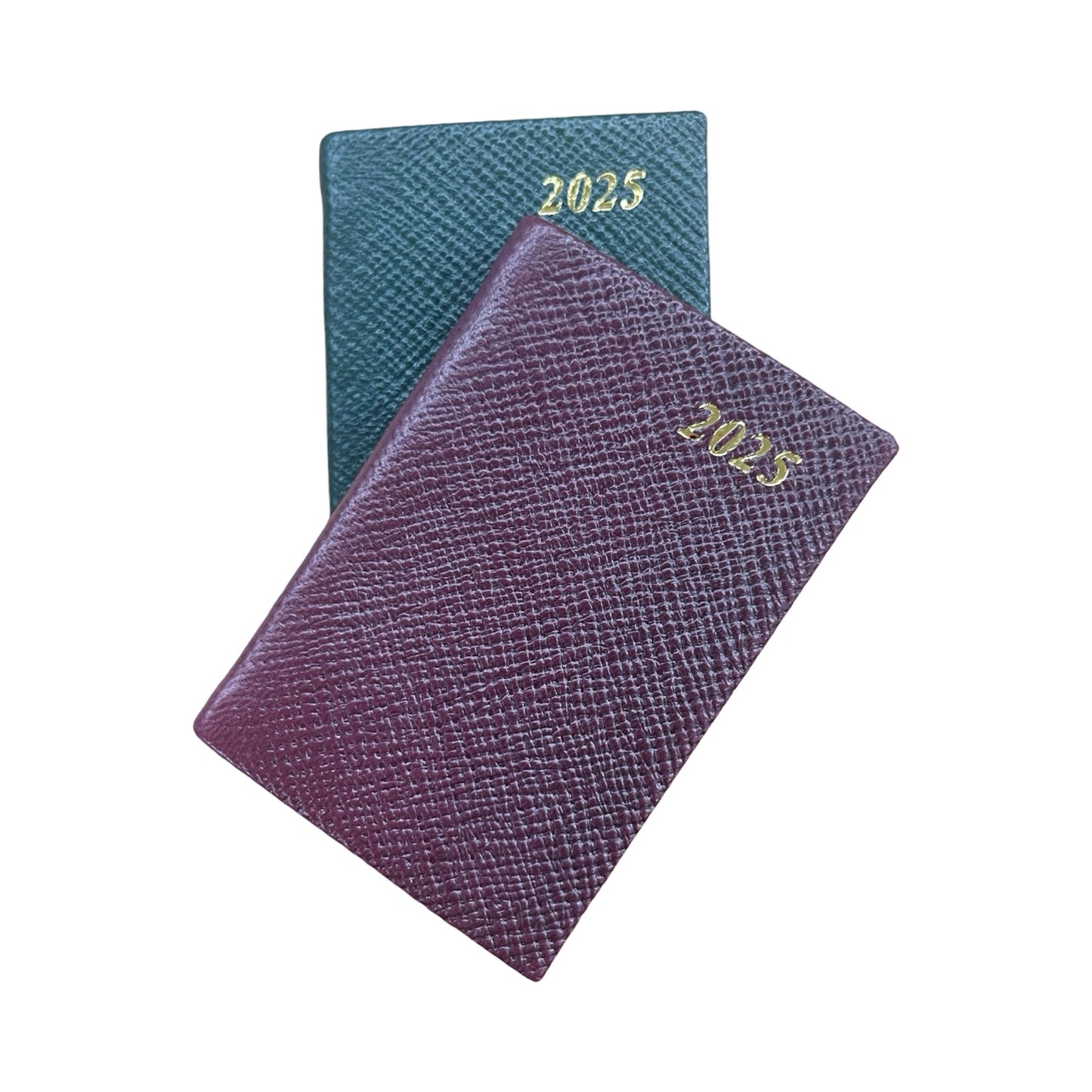 D732L | Crossgrain Leather Tiny Calendar Book | 3" x 2" | Year 2025