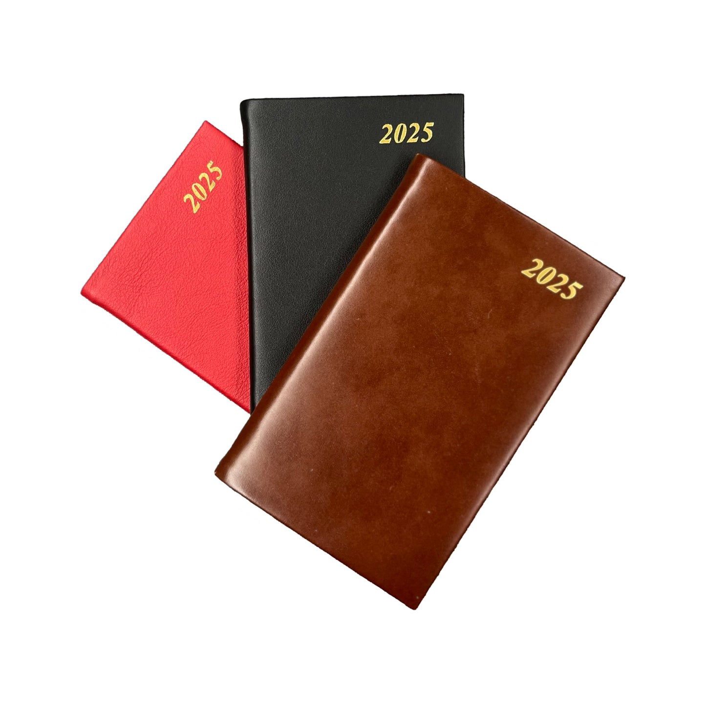 D742C | Calf Leather Pocket Agenda Book | One Week Per Opening | 4" by 2.5" | Year 2025