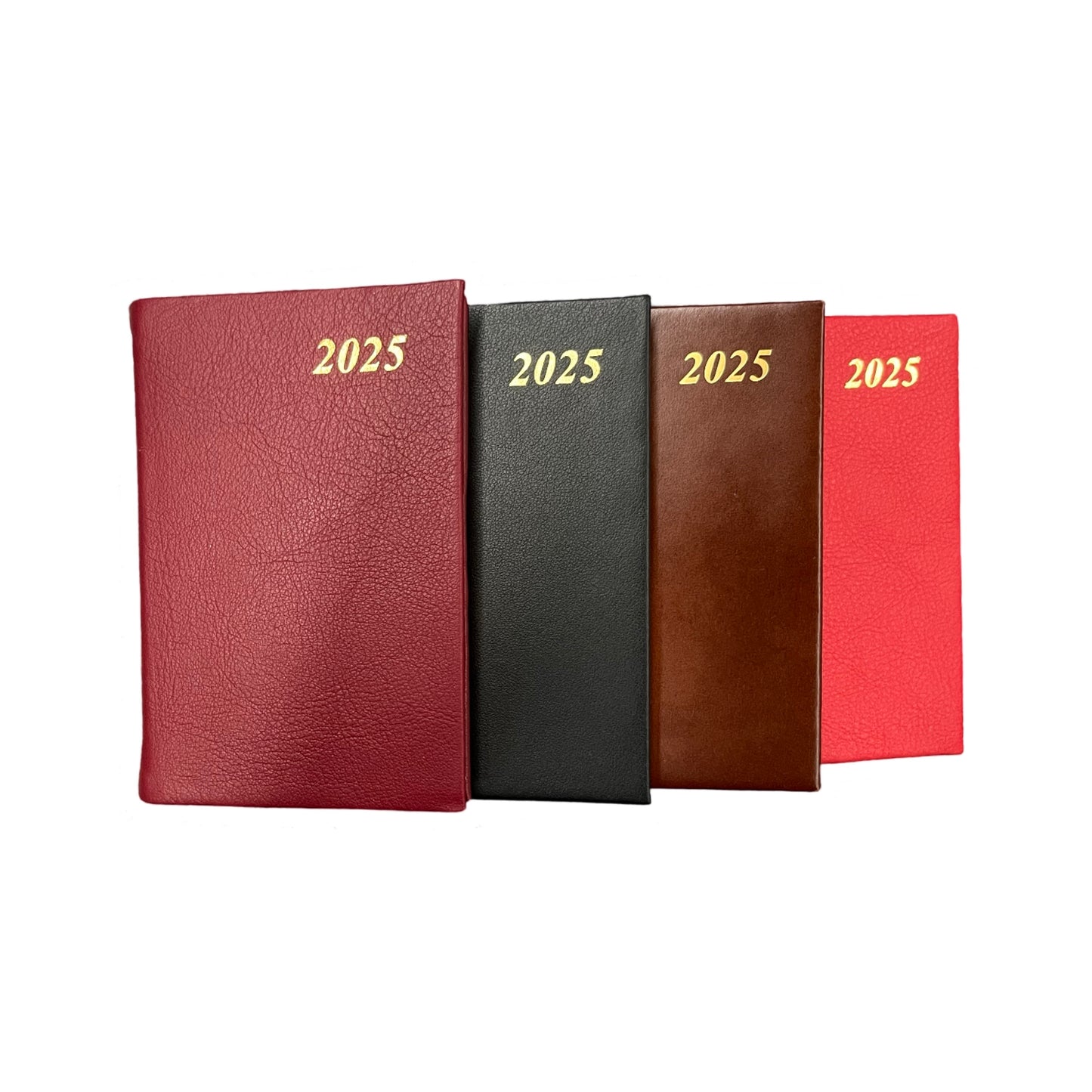 D742C | Calf Leather Pocket Agenda Book | One Week Per Opening | 4" by 2.5" | Year 2025