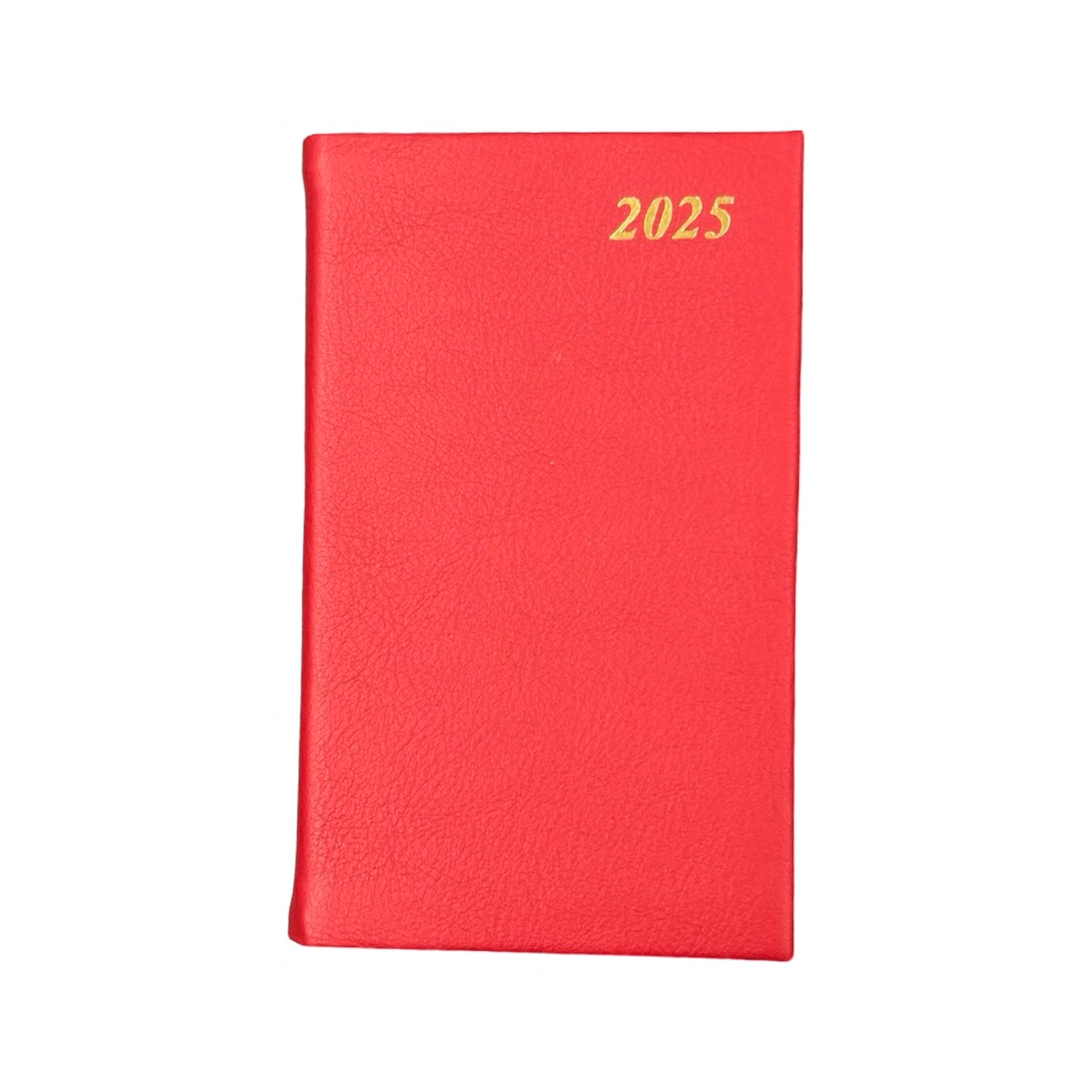 D742C | Calf Leather Pocket Agenda Book | One Week Per Opening | 4" by 2.5" | Year 2025