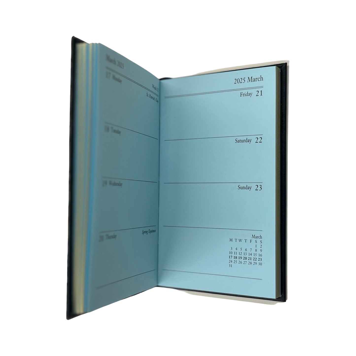 2025  D753BL | Bonded Leather Pocket Planner | One Week Per Opening | 5" x 3" | Year 2025