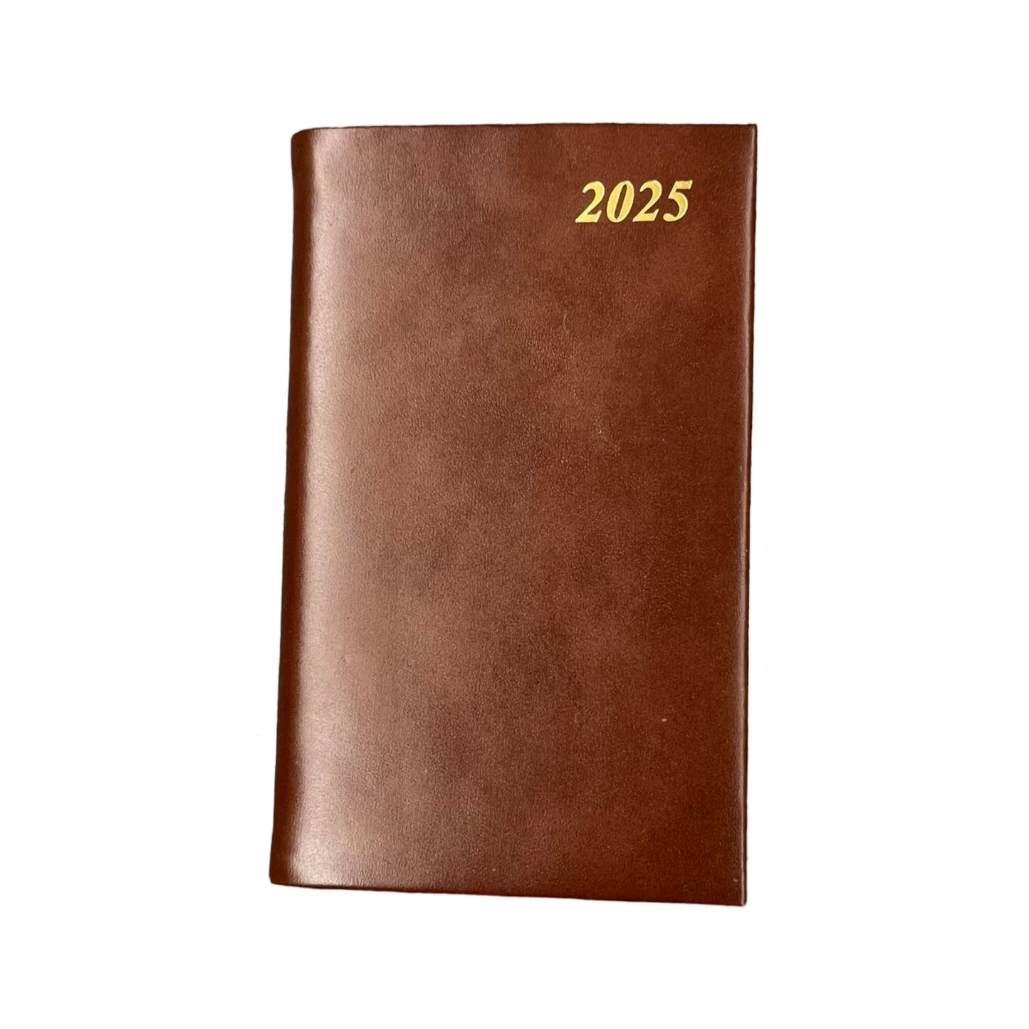 2025  D753C | Calf Leather Pocket Agenda Book | One Week Per Opening | 5" x 3" | Year 2025