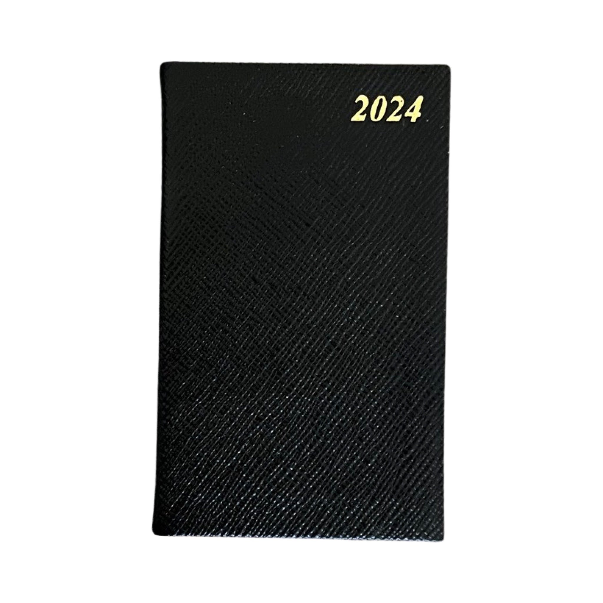 Charing Cross D753L 2024 Leather Pocket Diary Book, Calendar Planner